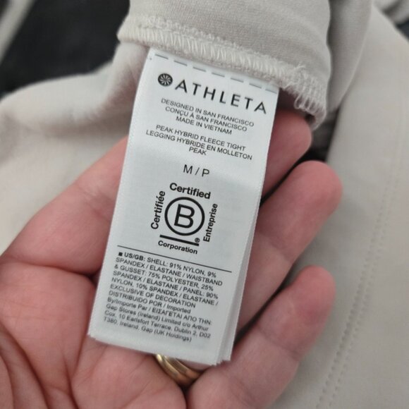 Athleta Women's Beige/Gray Peak Hybrid Fleece Tight - Picture 10 of 11